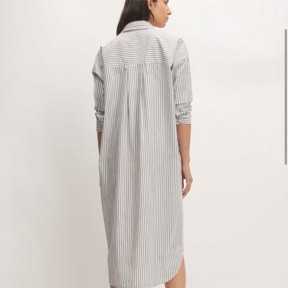 Everlane Striped Long Sleeve Button-Down Dress | Size 10 - Picture 2 of 6